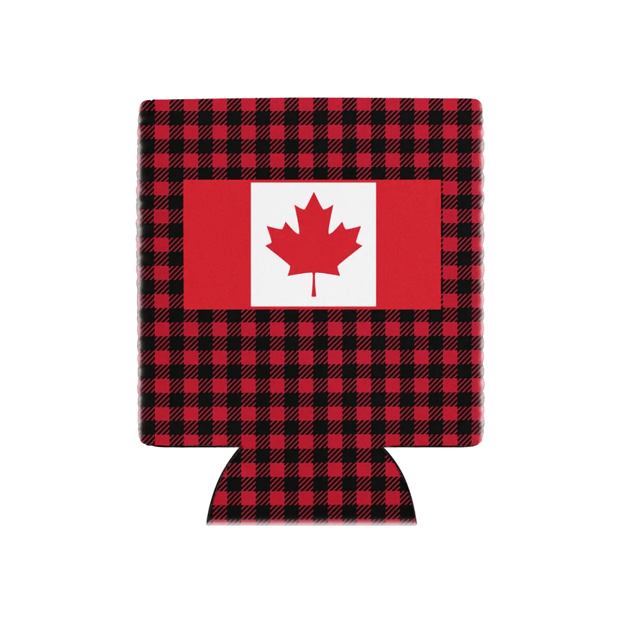 Canadian Flag Plaid Can Coozie product image (1)