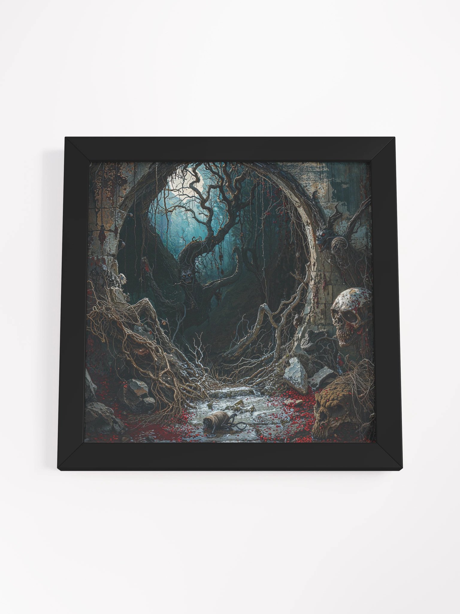 The Crimson Threshold Framed Print product image (17)