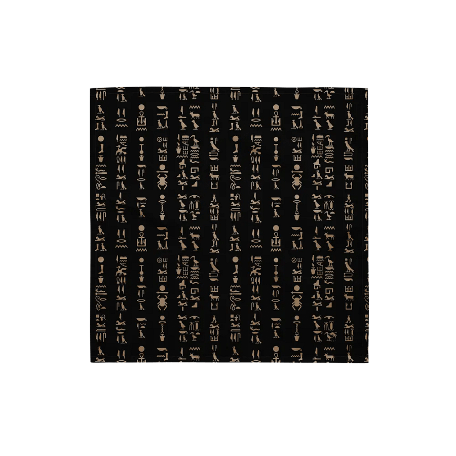 Isis Black Hieroglyphs Queen Goddess Bandana product image (1)