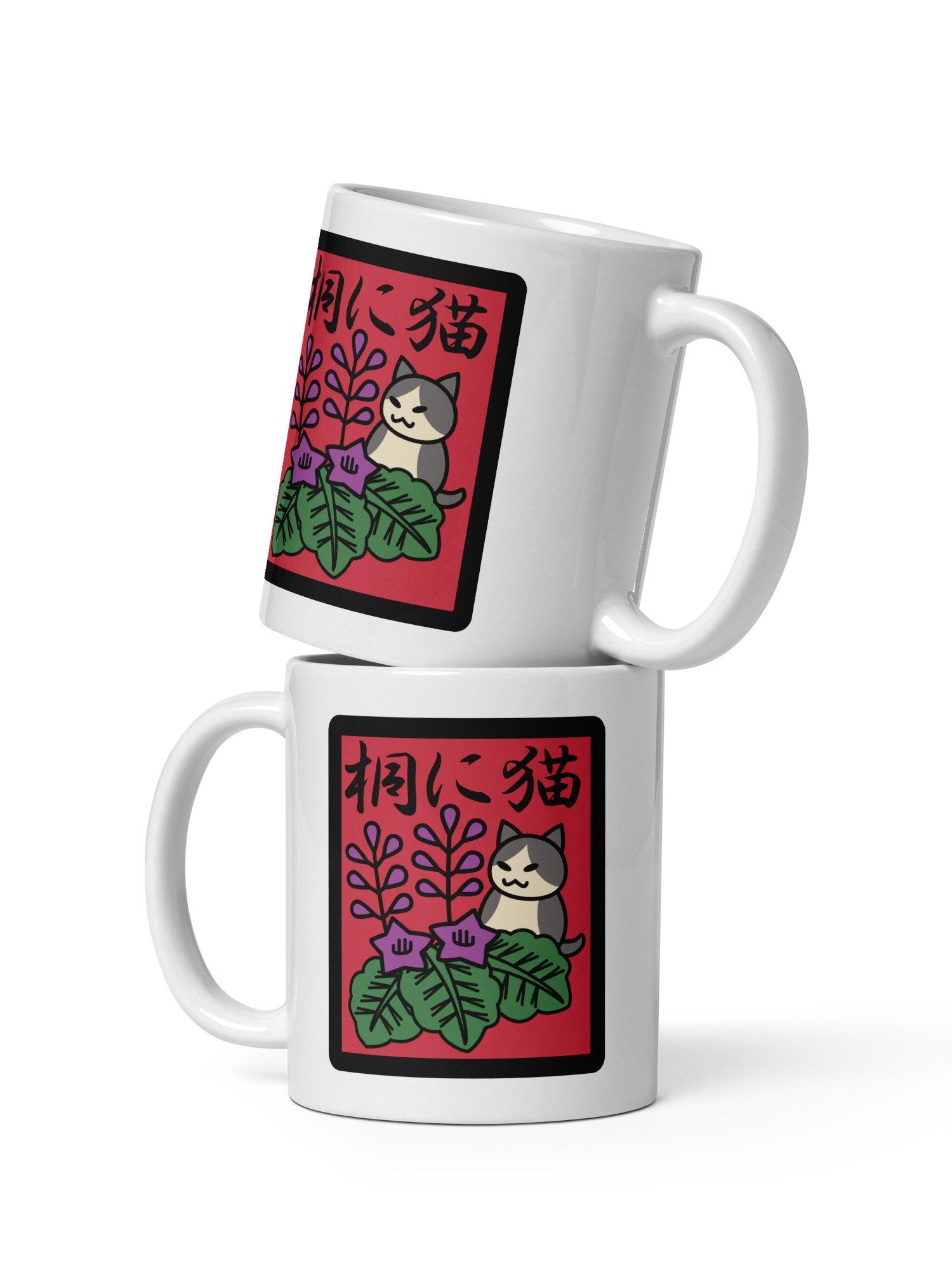 December Hanafuda Japanese Playing Card Cat 11 oz Mug product image (3)