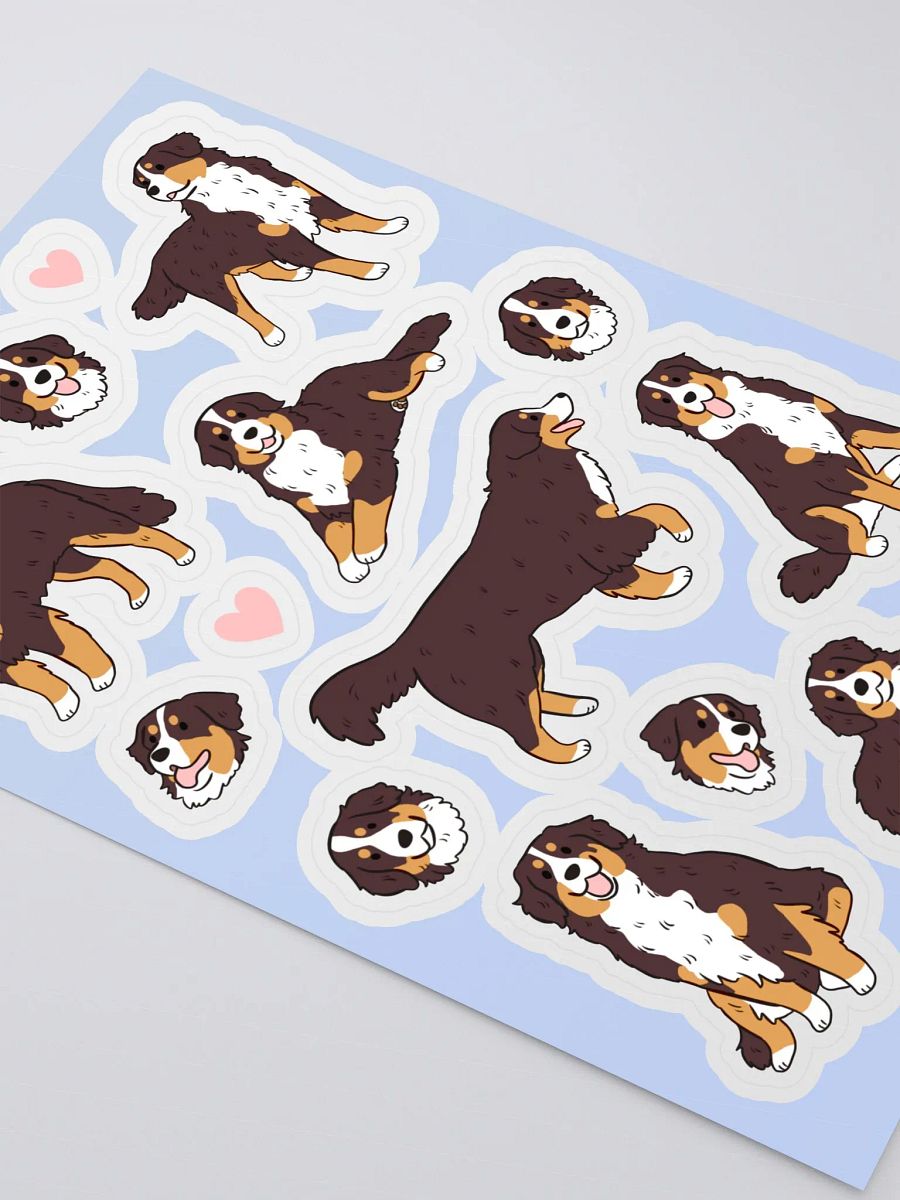 Bernese Mountain Dog Cartoon Sticker Sheet product image (3)