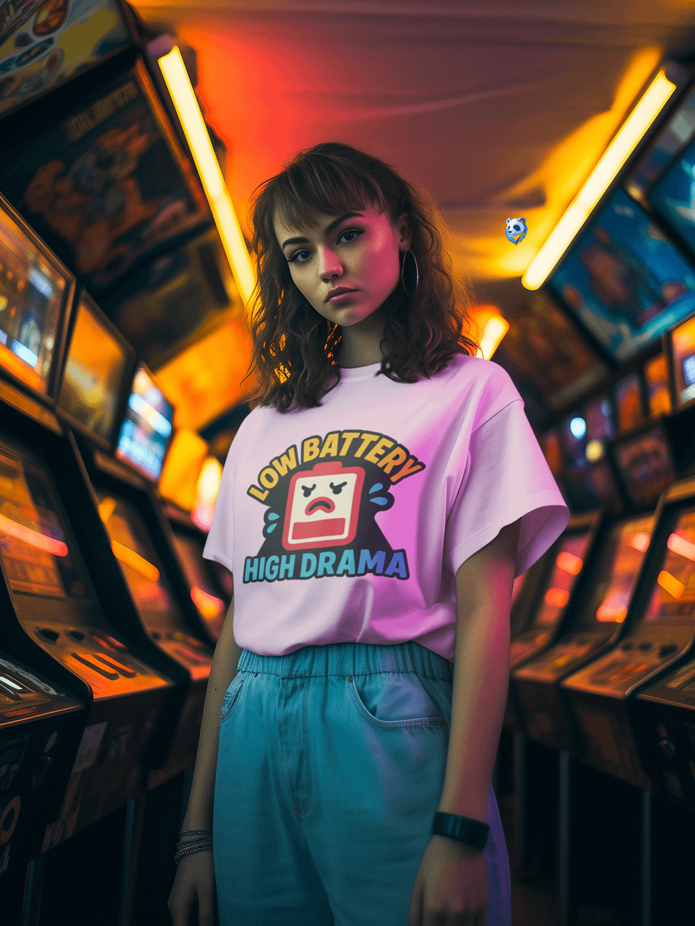 Low Battery, High Drama | Funny Gen Z T-Shirt product image (1)
