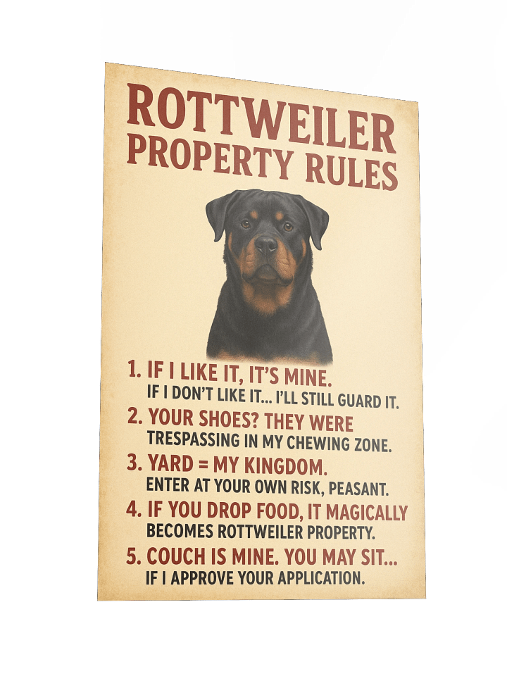 Rottweiler Property Rules Poster product image (4)