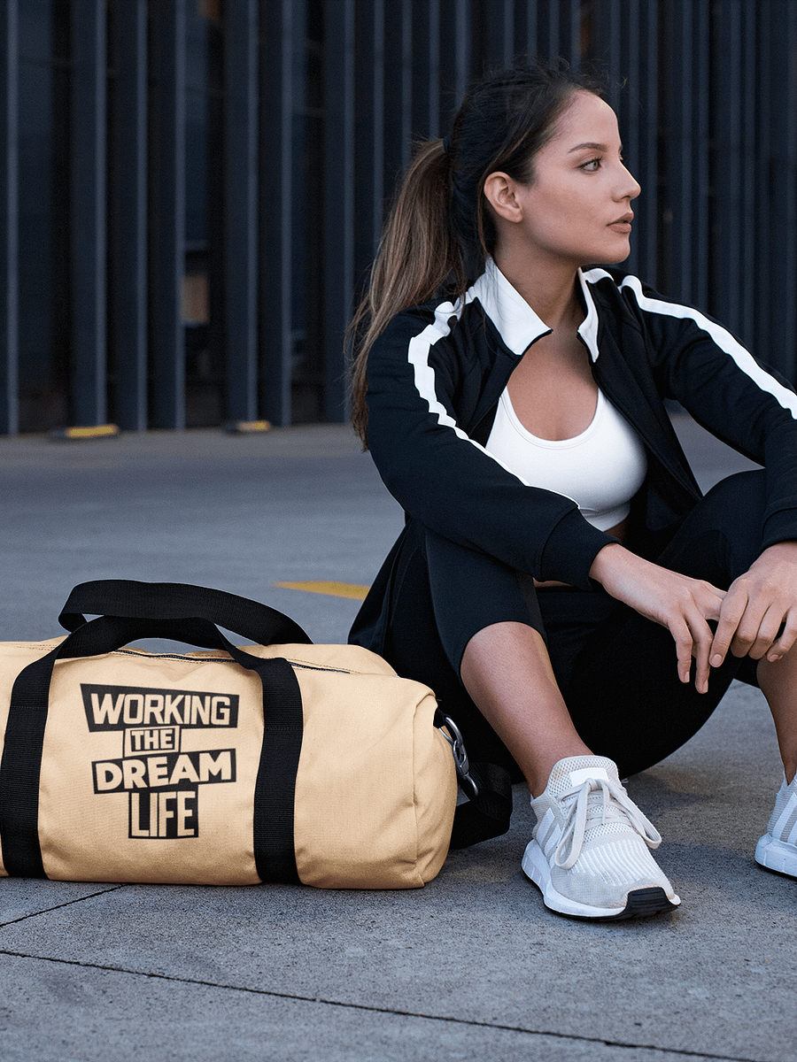 Cream All-Over Print Duffle Bag – Working The Dream Life | Premium Travel & Work Lifestyle Statement product image (2)