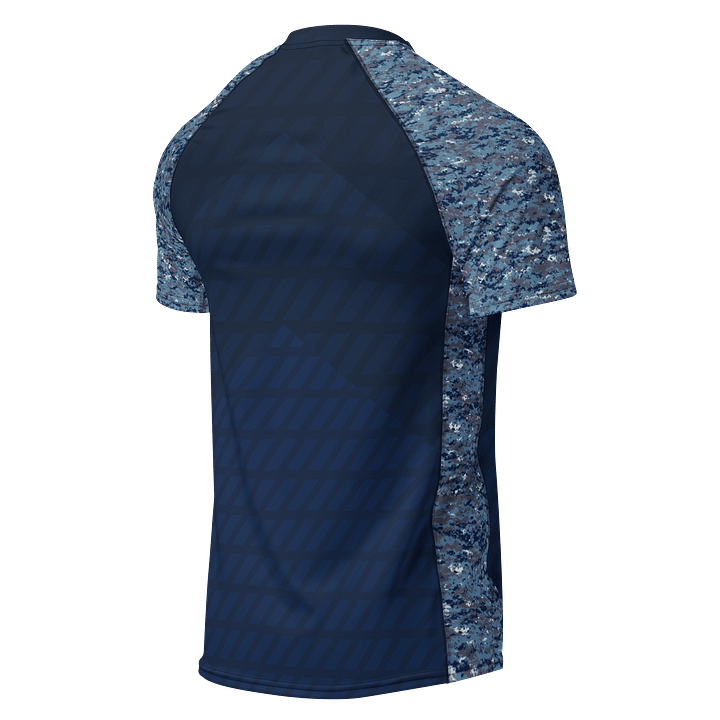 Blue Hybrid Camo Compression Tee product image (2)