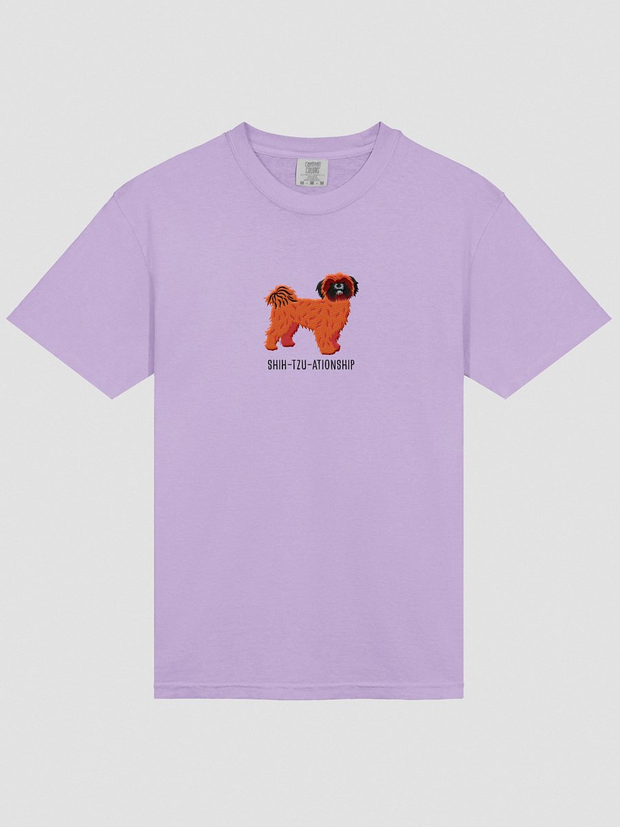 Shih-Tzu-ationship T-Shirt(Embroidered) of a Shih Tzu(Red with Black Mask) product image (53)