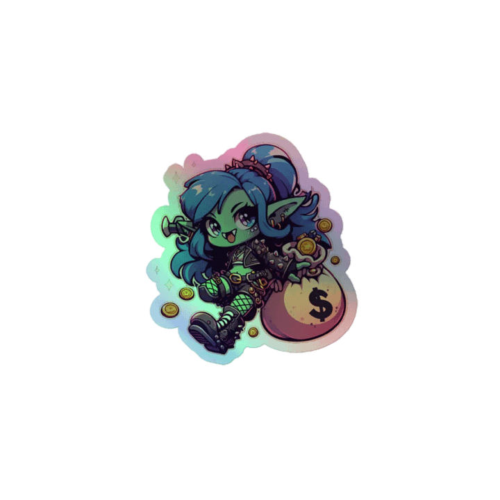 Loot goblin Holographic sticker product image (1)