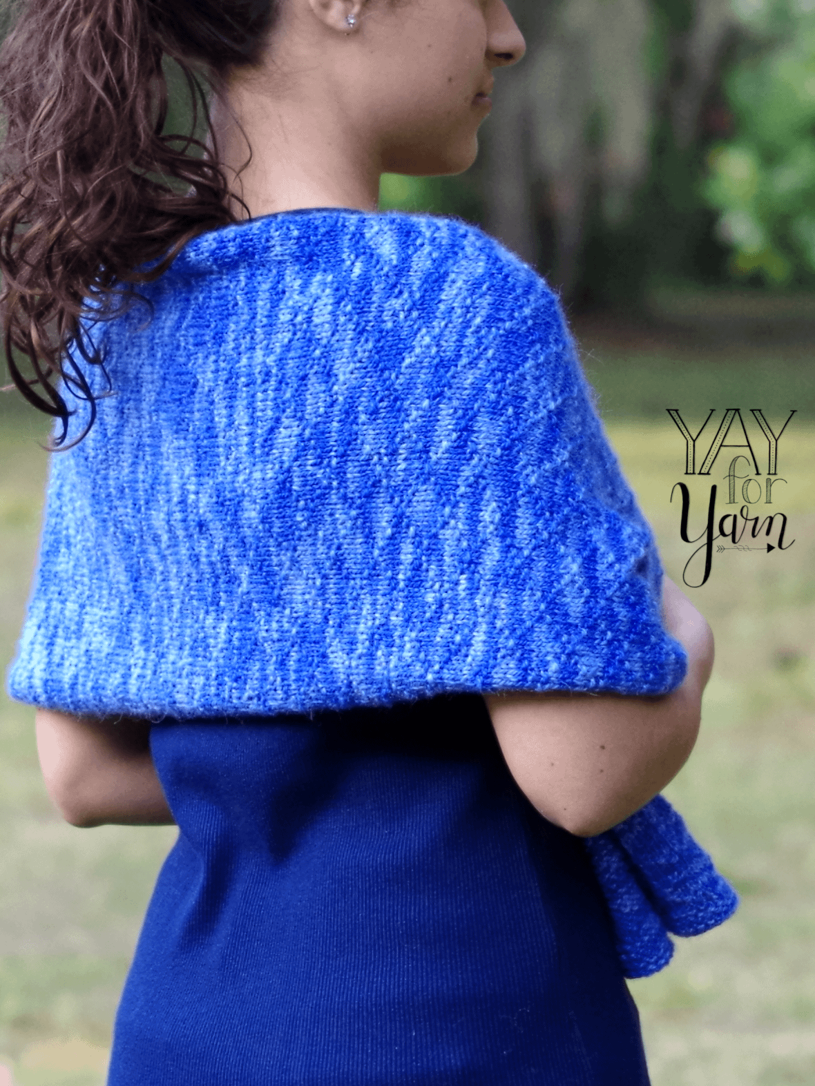 Convertible Diamond Wrap - PDF Knitting Pattern & Video Tutorial - Poncho Shawl Infinity Scarf product image (5)