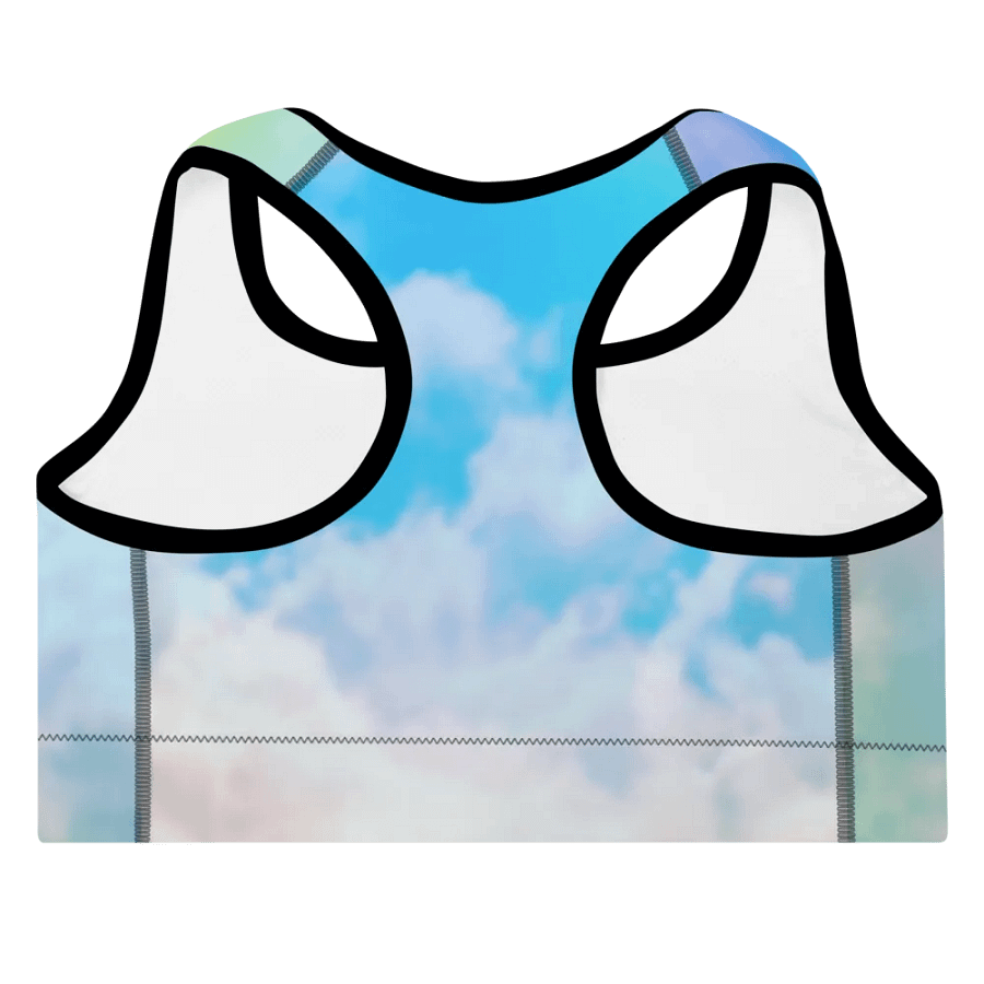 Blur cloud rainbow Design Padded Sports Bra - v6 product image (9)