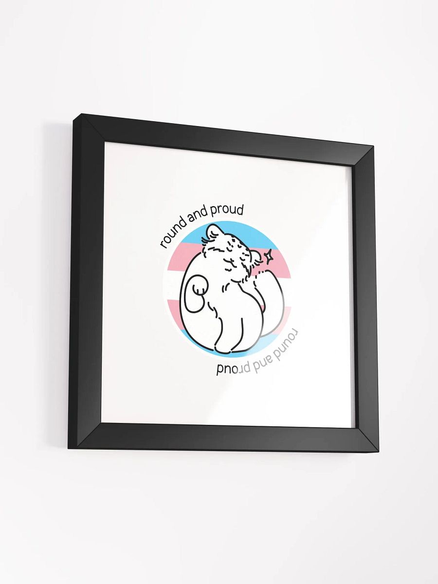Round and Proud Manul Transgender Version - Framed Print product image (8)