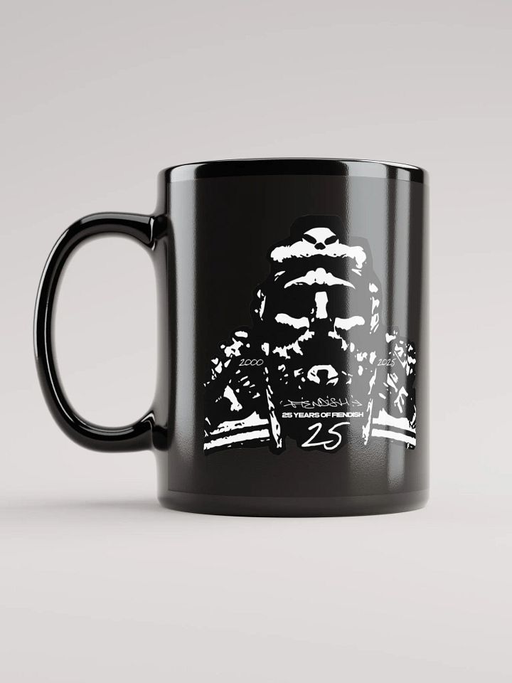 FIENDISH '25 YEARS OF FIENDISH' Black Gloss Mug (11oz) product image (2)