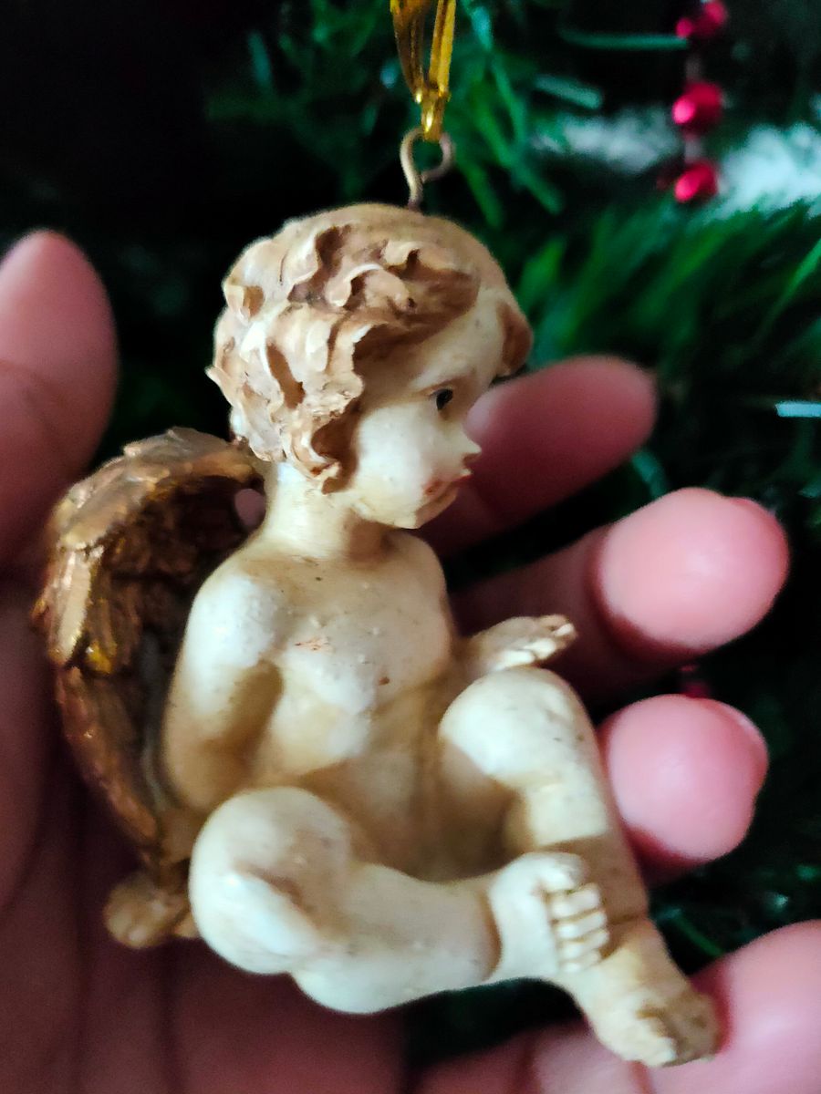 Anjo Vintage "Toque de Luz" para Árvore de Natal - Mão aberta product image (5)