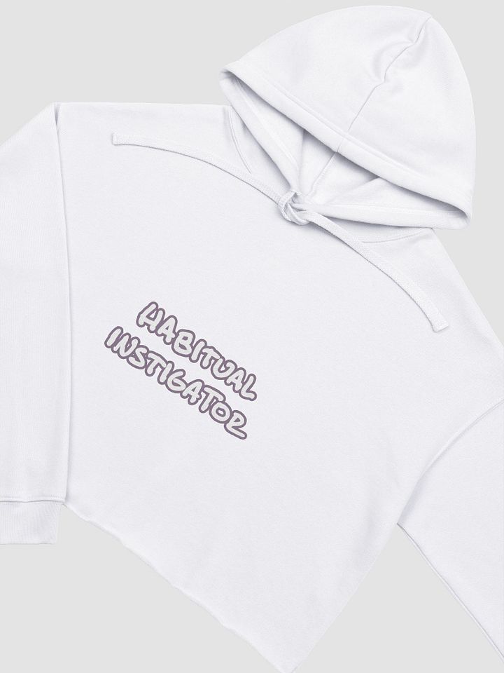 HABITUAL INSTIGATOR (lined design, #8D778F) fleece cropped hoodie product image (29)