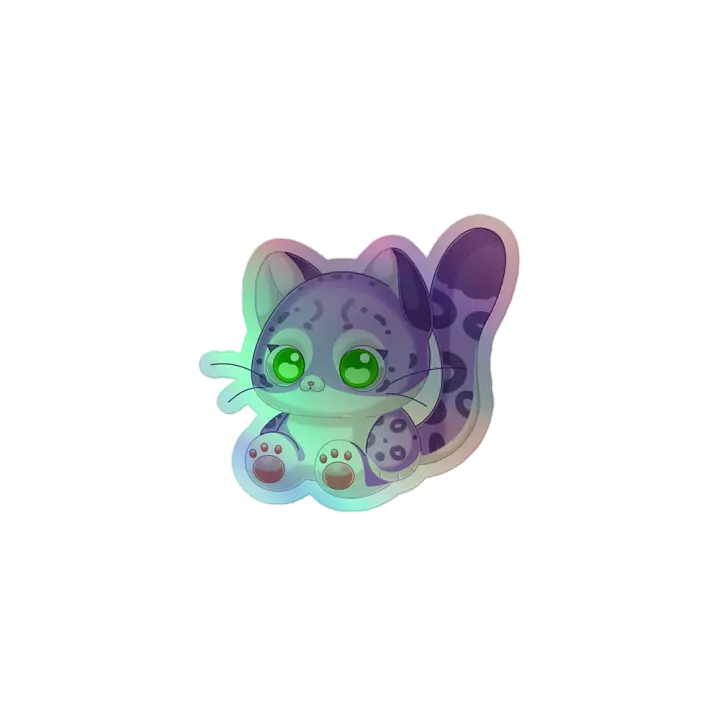 Katalae the SnowLeopard Holographic Sticker product image (1)