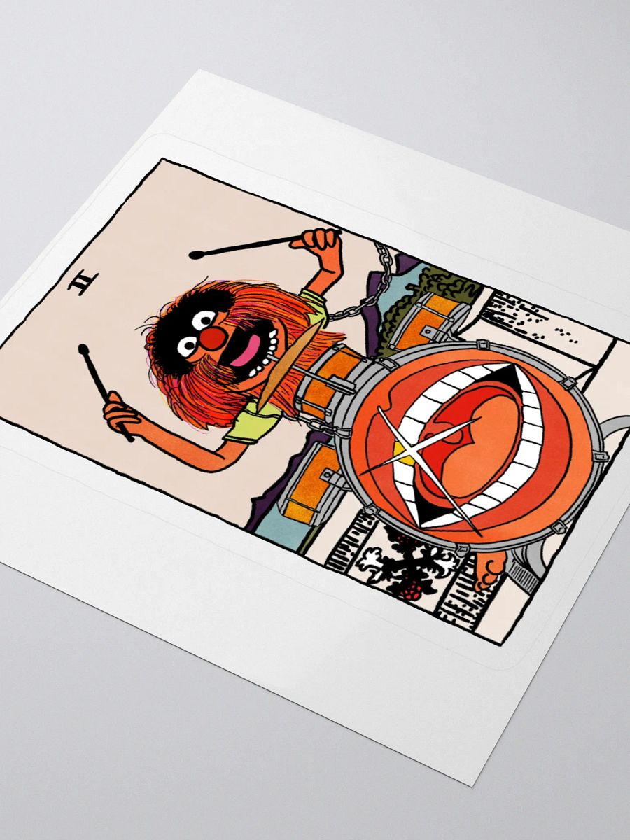 Animal Two of Wands Tarot Card Sticker product image (3)