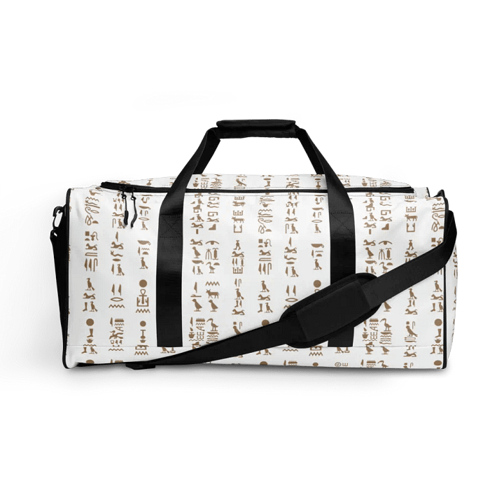 Isis White Hieroglyphs All-Over Duffle product image (1)
