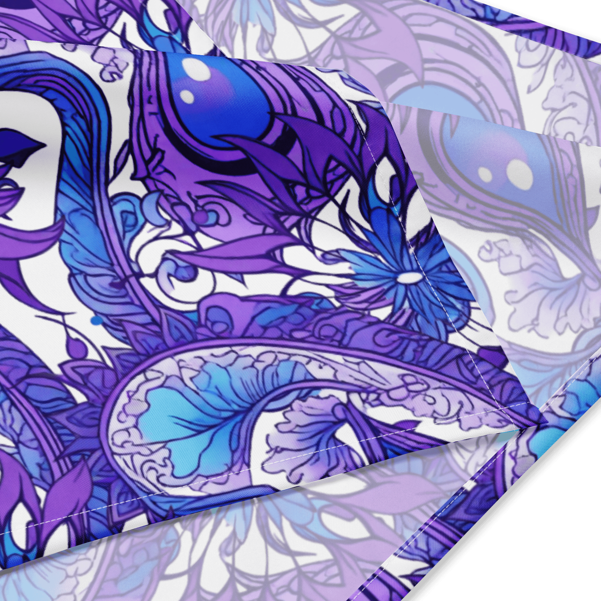 Indigo Paisley Flower - Bandana product image (3)