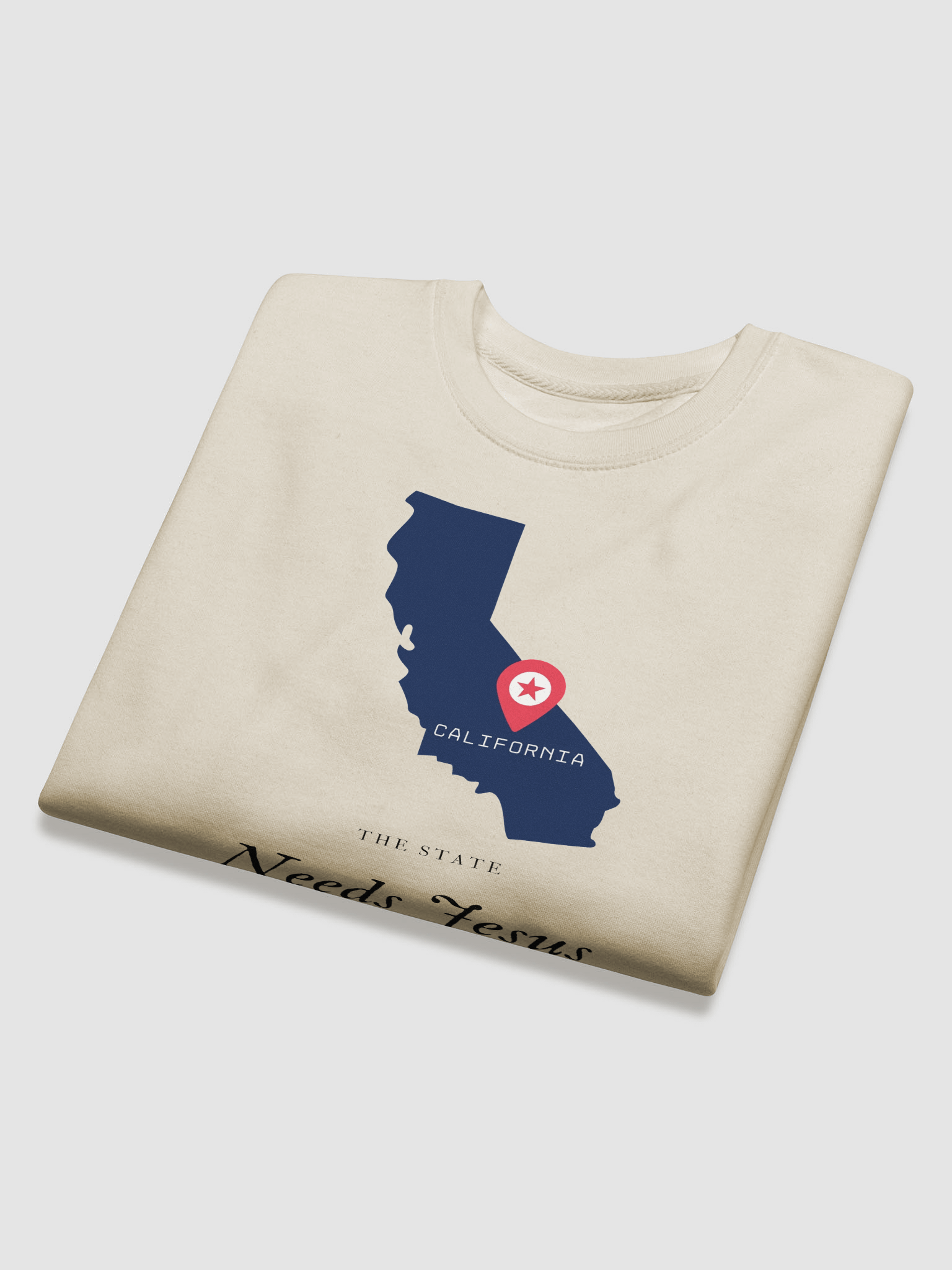 California needs Jesus Long-Sleeve crew neck Unisex product image (19)