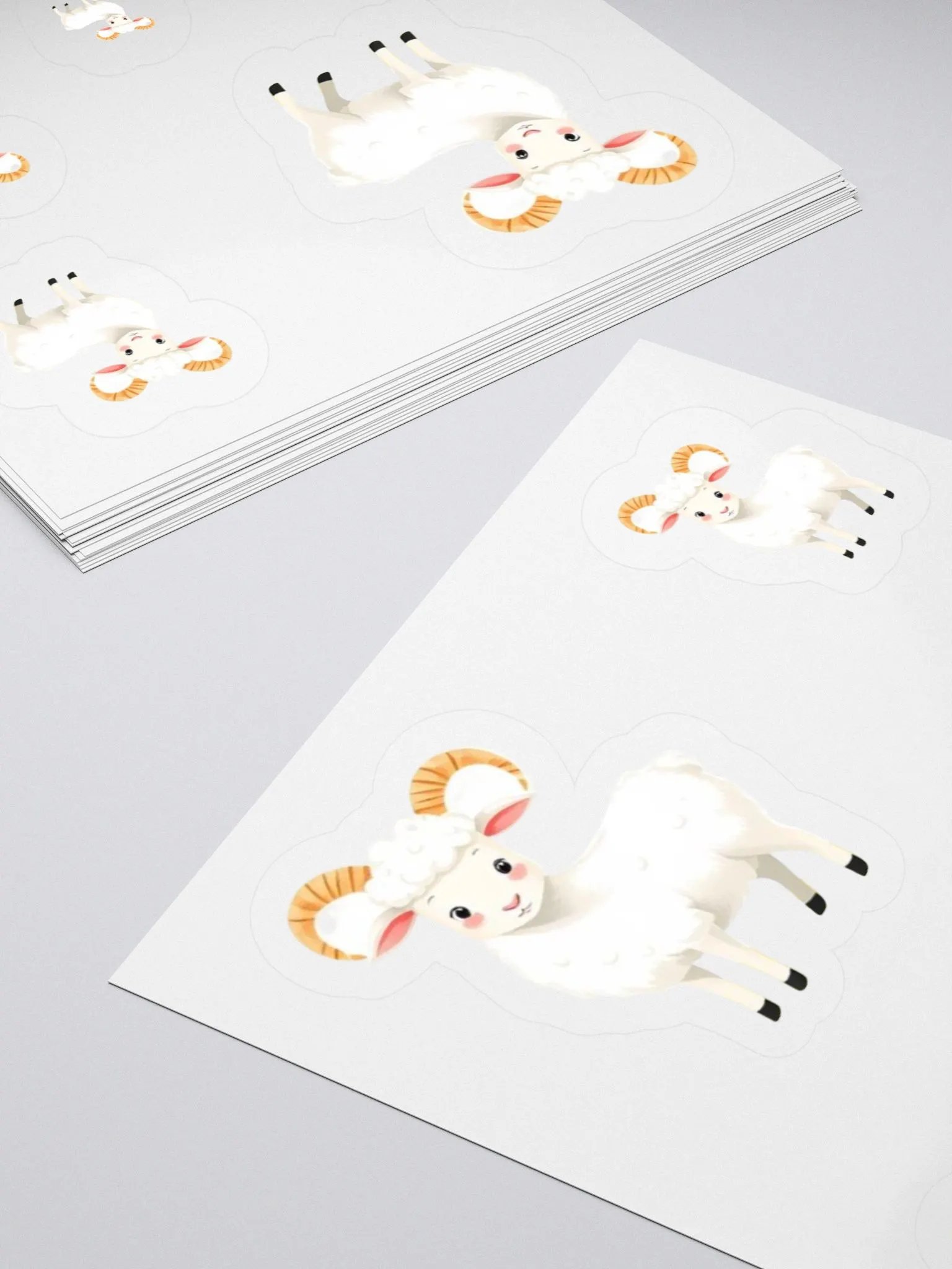 Cheerful Goat Kiss Cut Stickers product image (4)