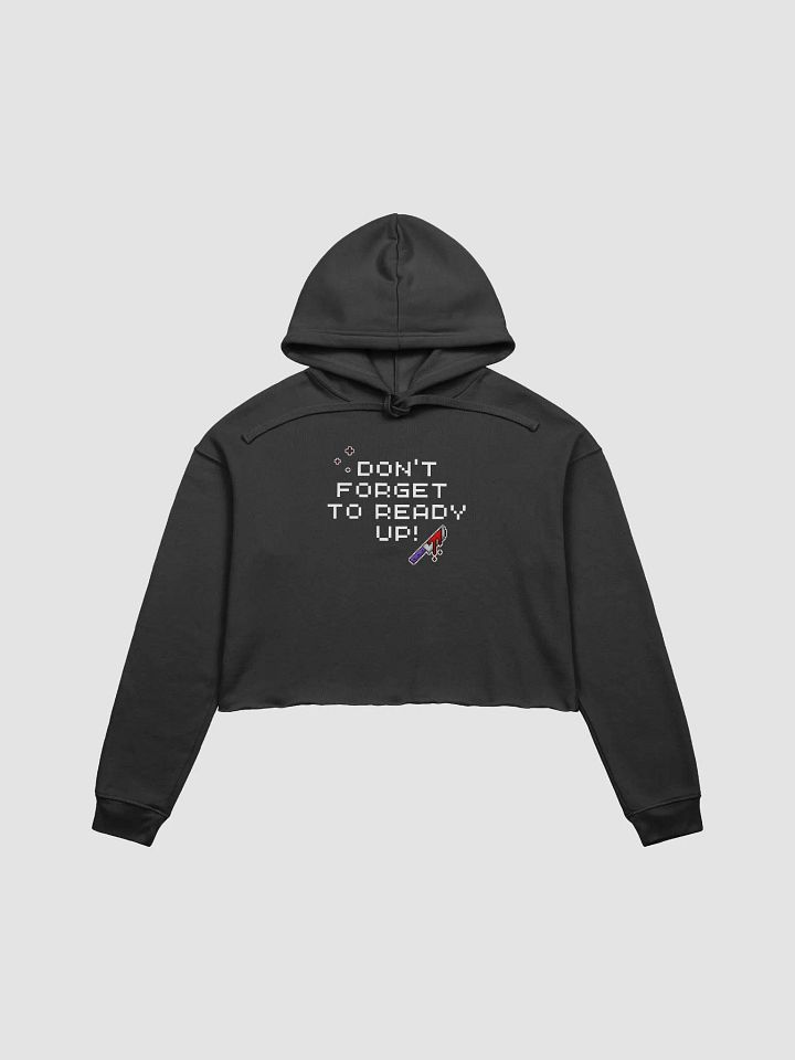 Dont Forget To Ready Up! Womens Printed Crop Top Hoodie product image (1)
