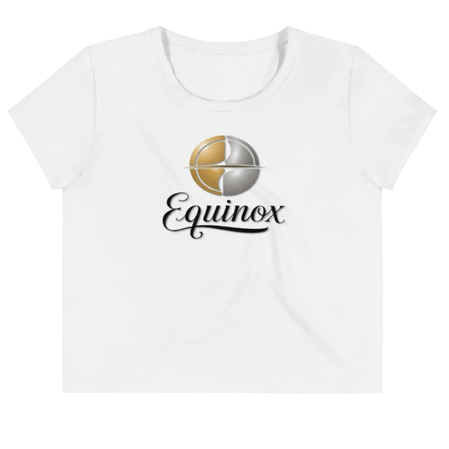 Equinox Women's White Crop Tee - Exclusive Metallic Design product image (3)