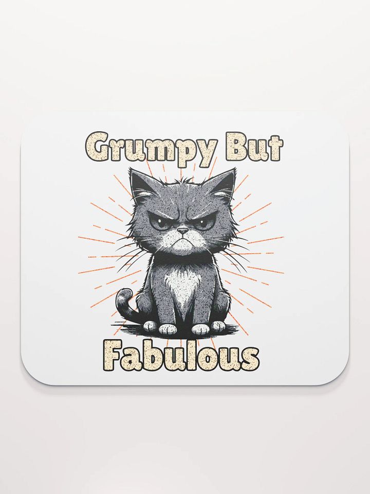 Grumpy But Fabulous Cat Mouse Pad product image (1)