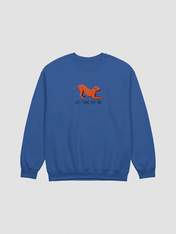 Let That Sit Go Sweatshirt (Embroidered) of a Rhodesian Ridgeback(Red) product image (4)