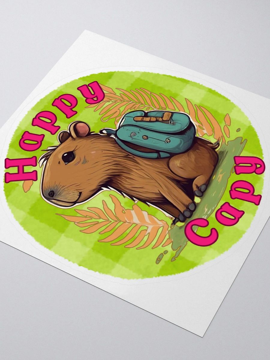 Cute Happy Capy Capybara Sticker product image (4)