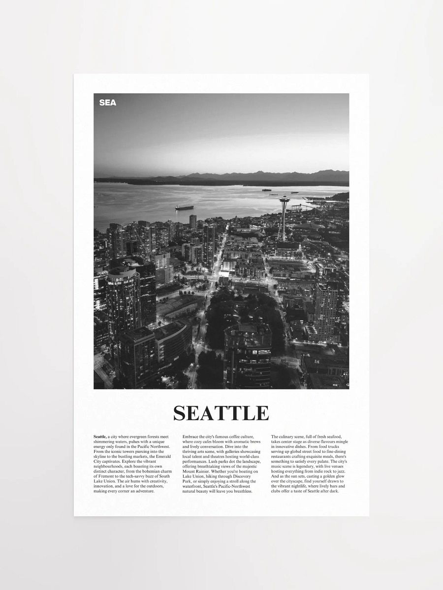 Seattle 02 Newspaper Poster product image (5)