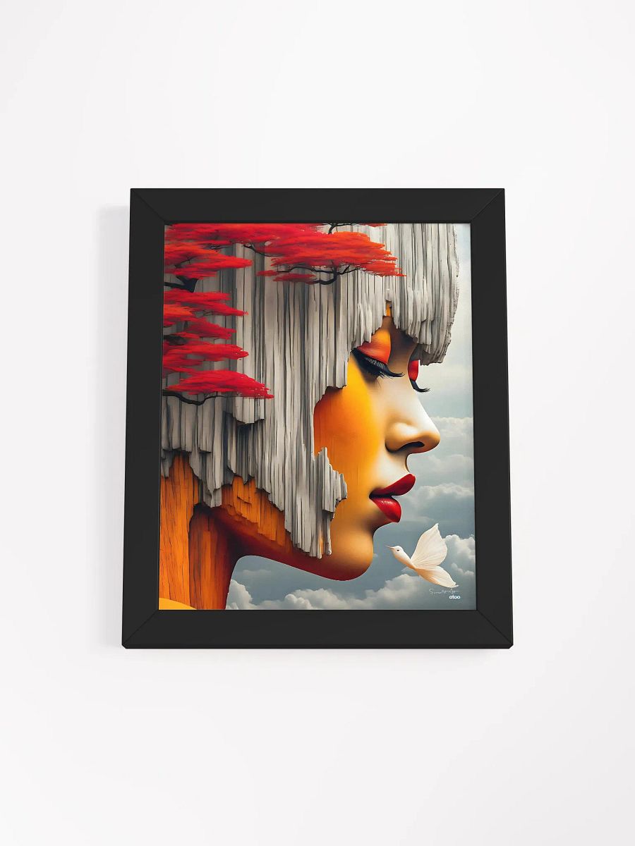 A Colorful Dance of the Soul: Framed Surrealist Female Portrait product image (10)