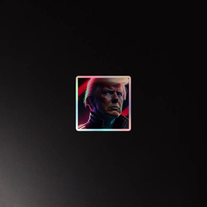 Fight Club Trump Holographic Sticker product image (4)