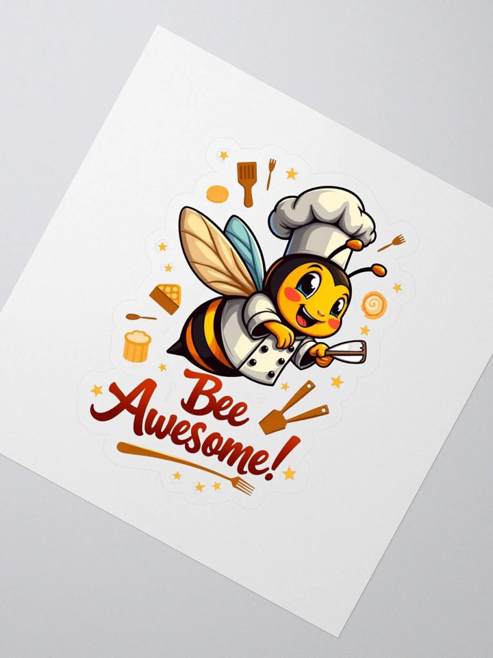Bee Awesome Chef Kiss Cut Stickers product image (2)
