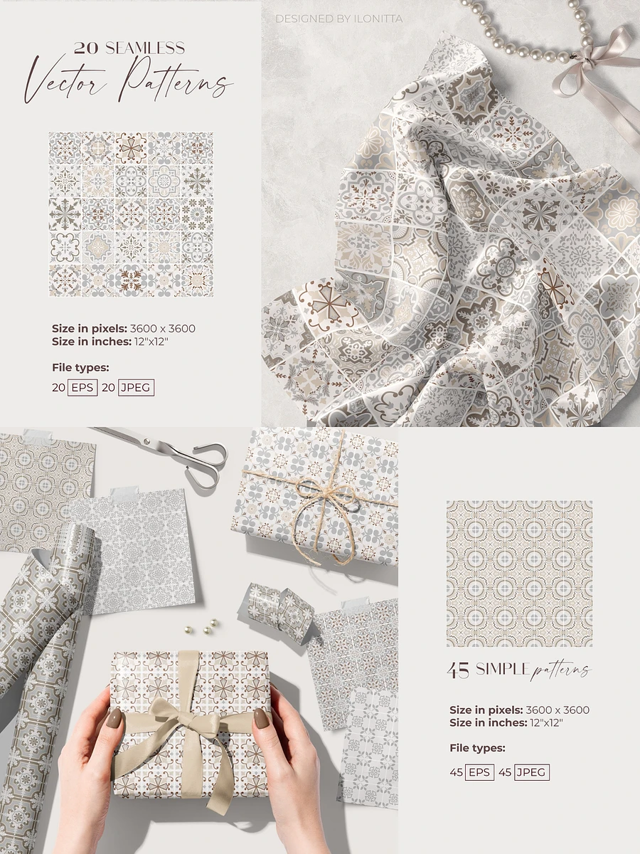 Spanish Charm - Mediterranean Vector Tiles Collection product image (4)