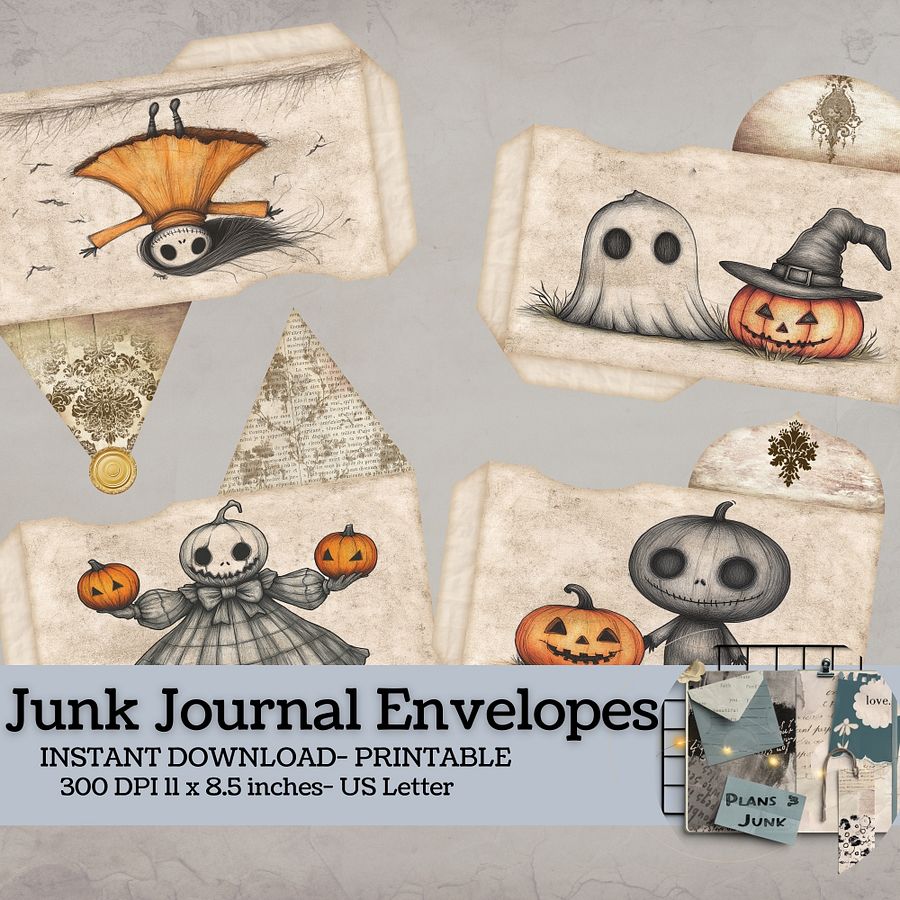 Spooky Halloween - Printable Envelopes V7 product image (1)