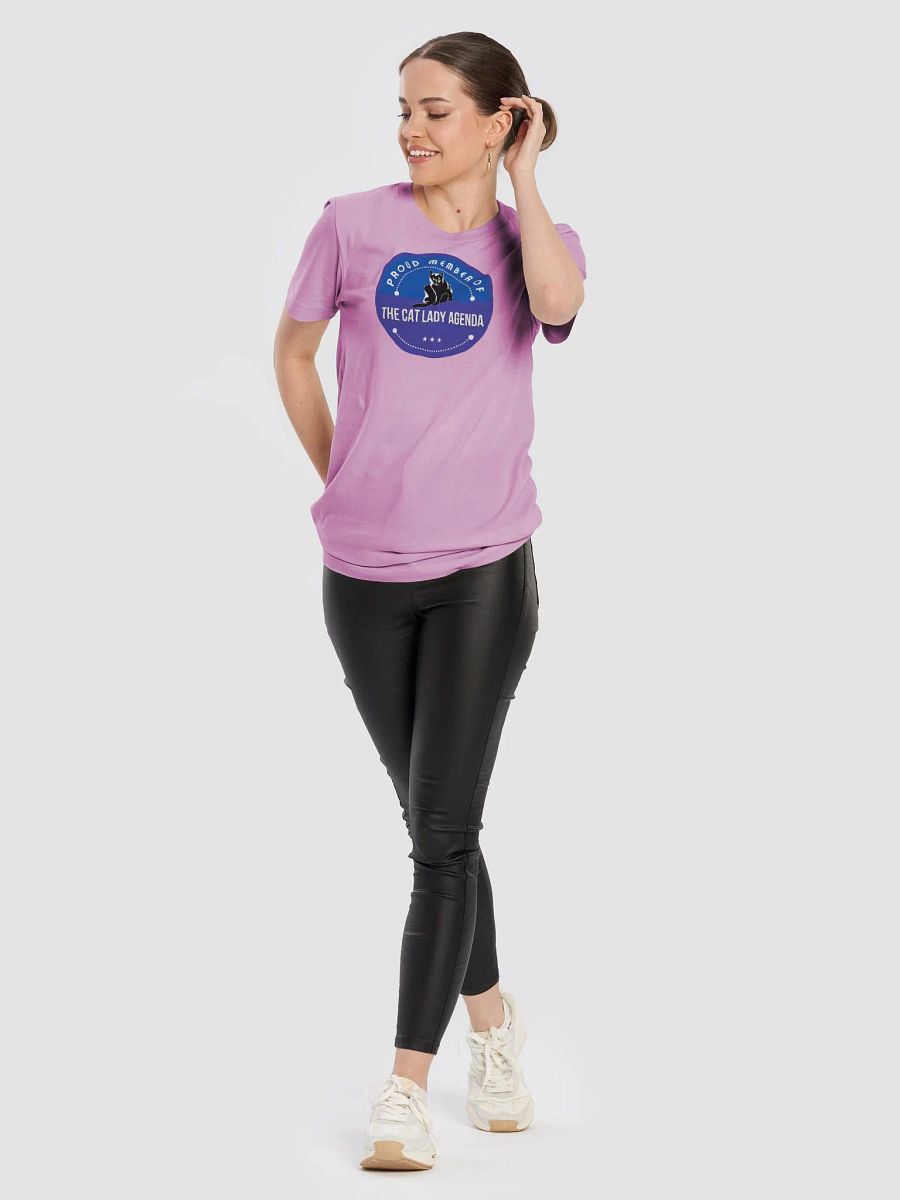 Cat Lady Agenda Blue Logo T-shirt product image (4)