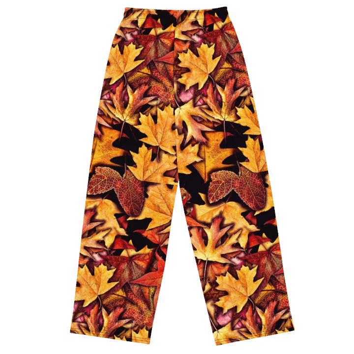 Fall Leaves Pattern Wideleg Pants product image (1)