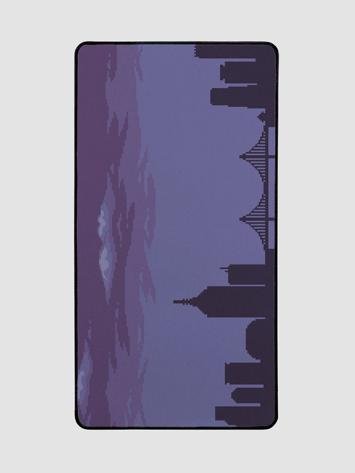 Urban Twilight Pixel Skyline Desk Pad product image (2)