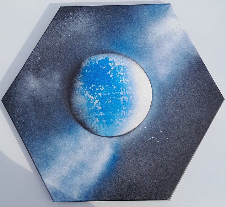 Blue & White Planet & Galaxy product image (1)