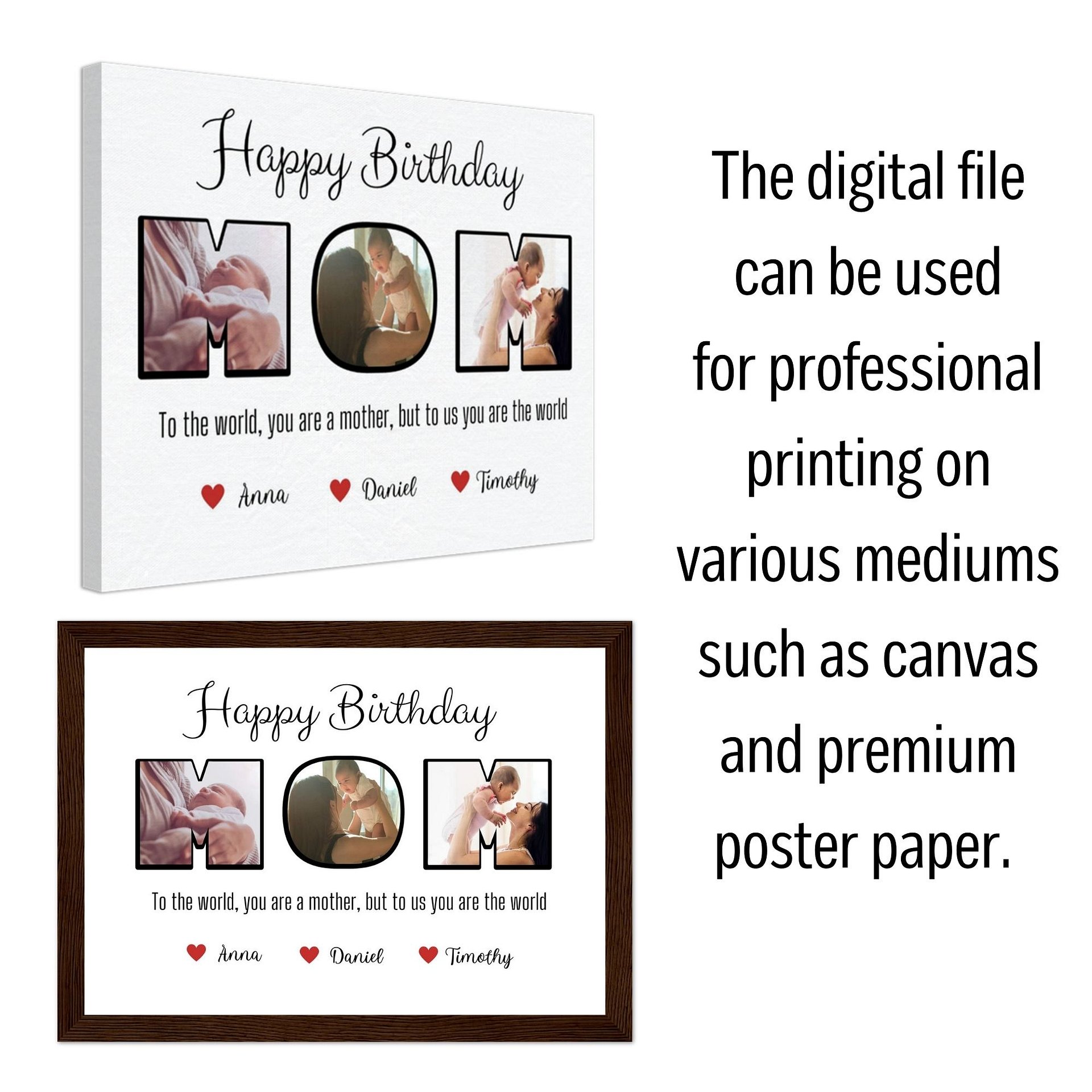 Mum/Mom Photo Collage Canva Template product image (6)