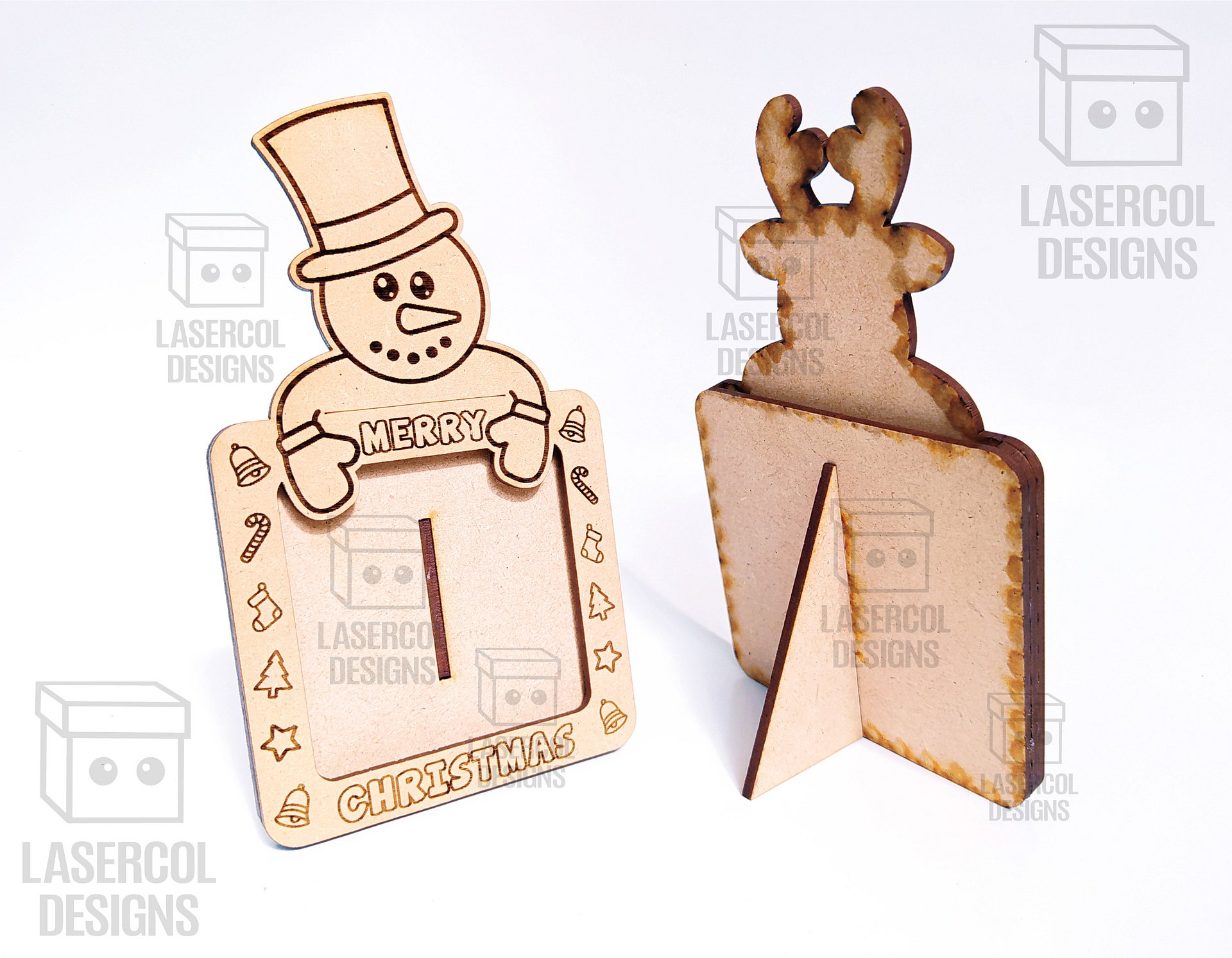 Christmas Photo Frame Ornaments DIY Set 2 - Laser Cut Files product image (3)