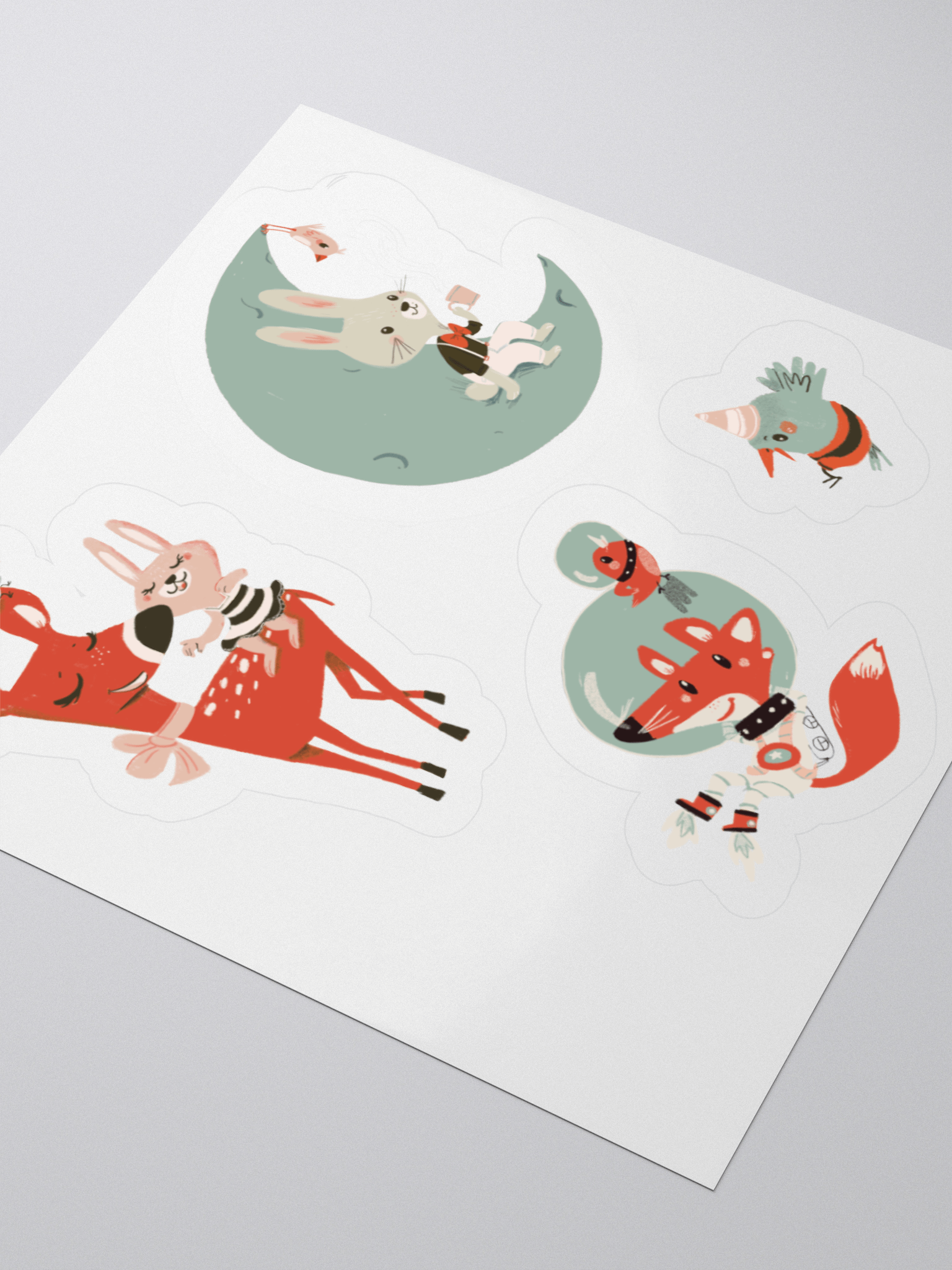 Dreamy Little Animals – Illustrated Sticker Sheet product image (9)