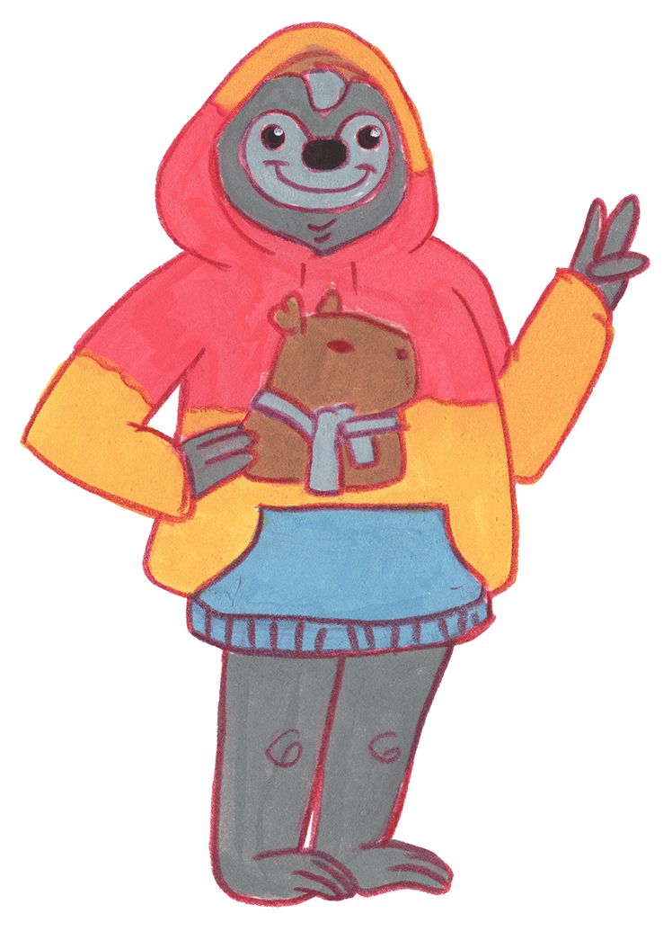 sticker : pan sloth (dono) product image (1)