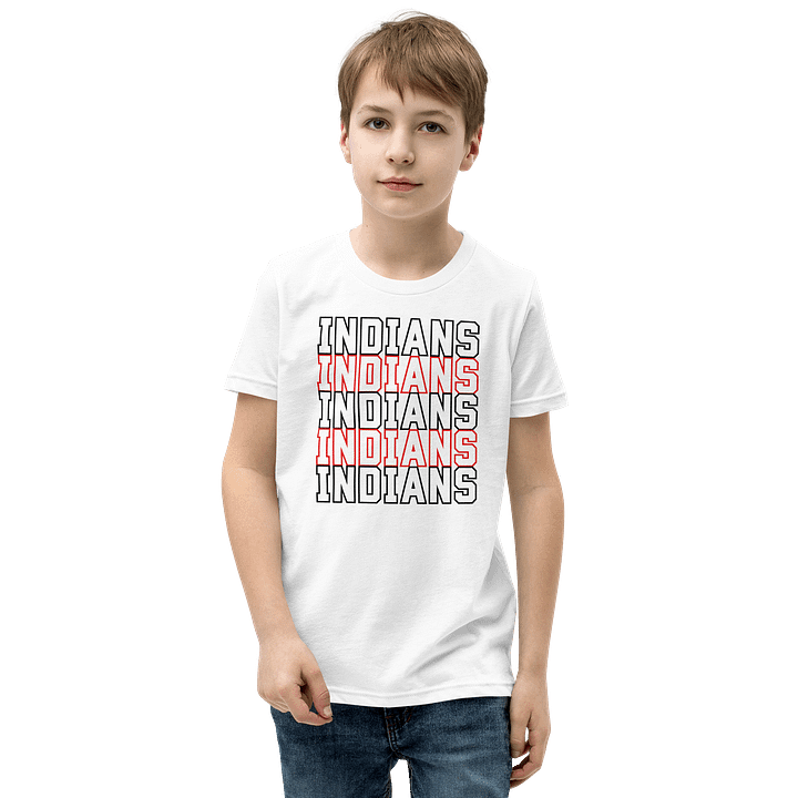 Bold Spirit Tee – Indians, White (Youth) product image (1)