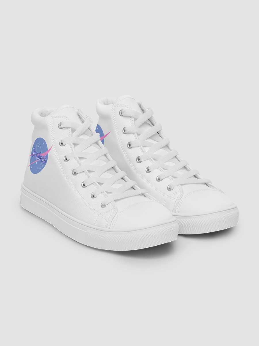 White Starbright The Band Women's High Top Canvas Shoes product image (10)
