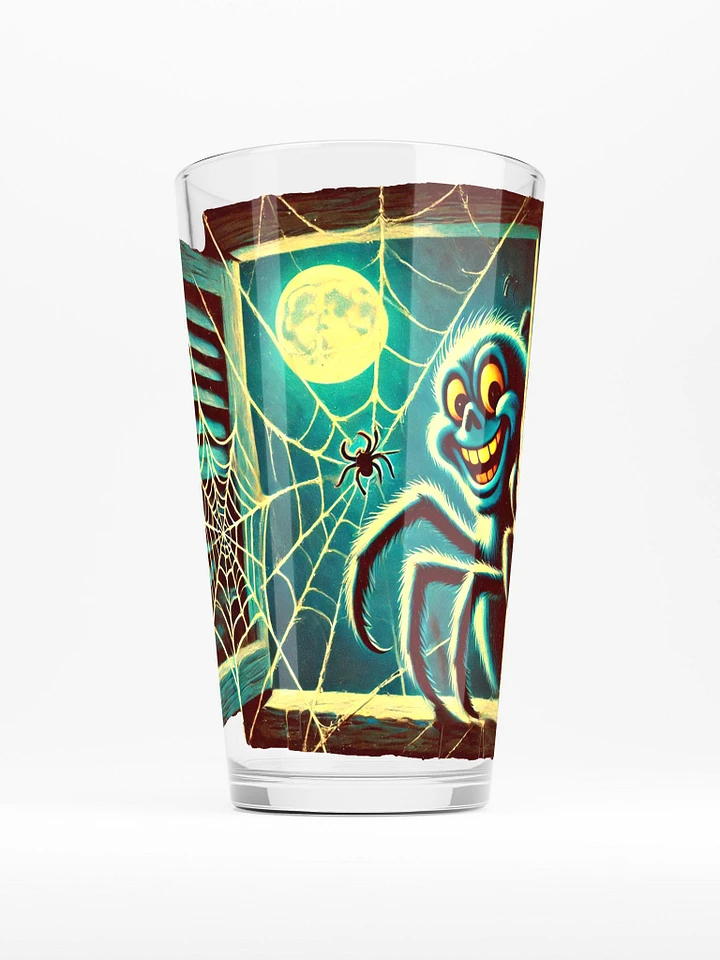 Giant Spider in a Window 16 oz Glass - Spooky Glassware product image (1)