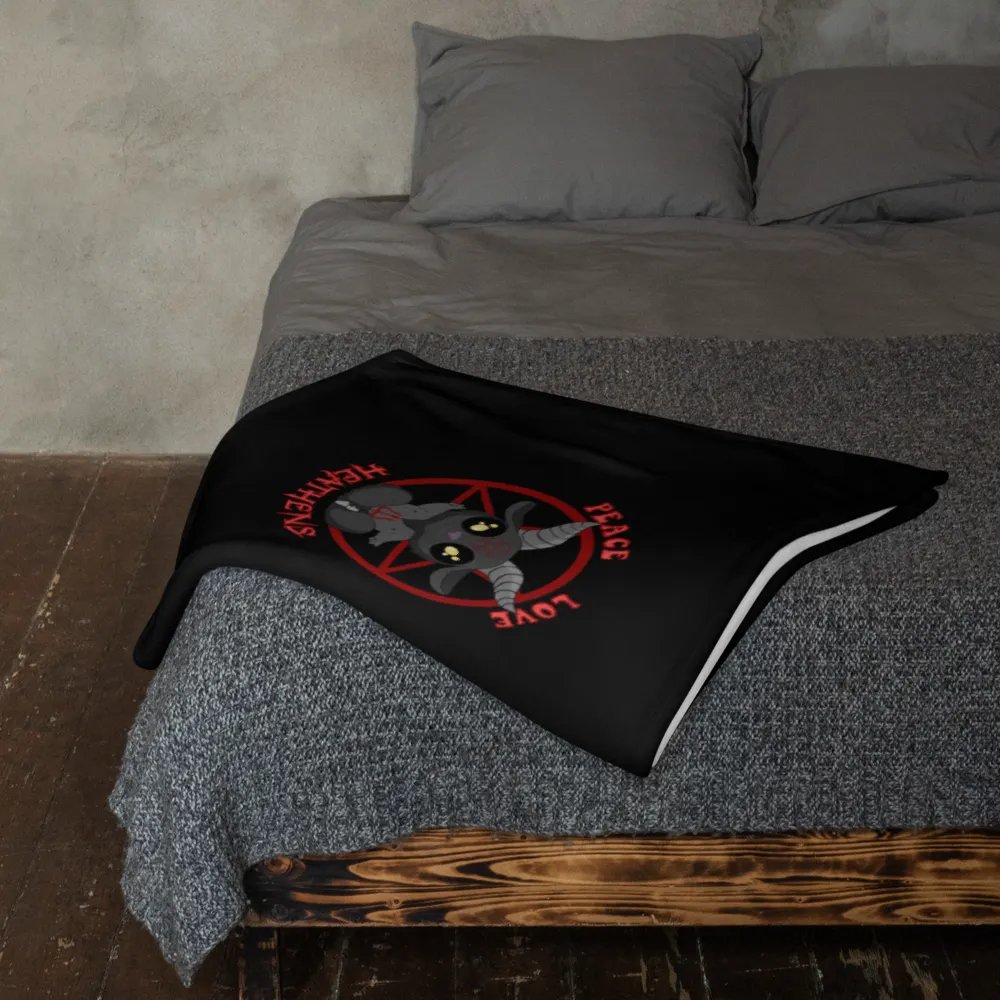 Peace, Love, Heathens Throw - Red product image (11)
