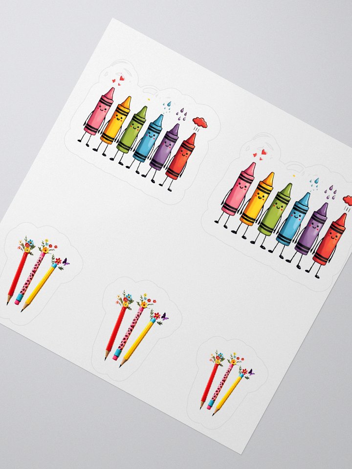 Retro Rainbow Crayon Crew Sticker – 100 Days of School Celebration for Kids & Teachers product image (5)