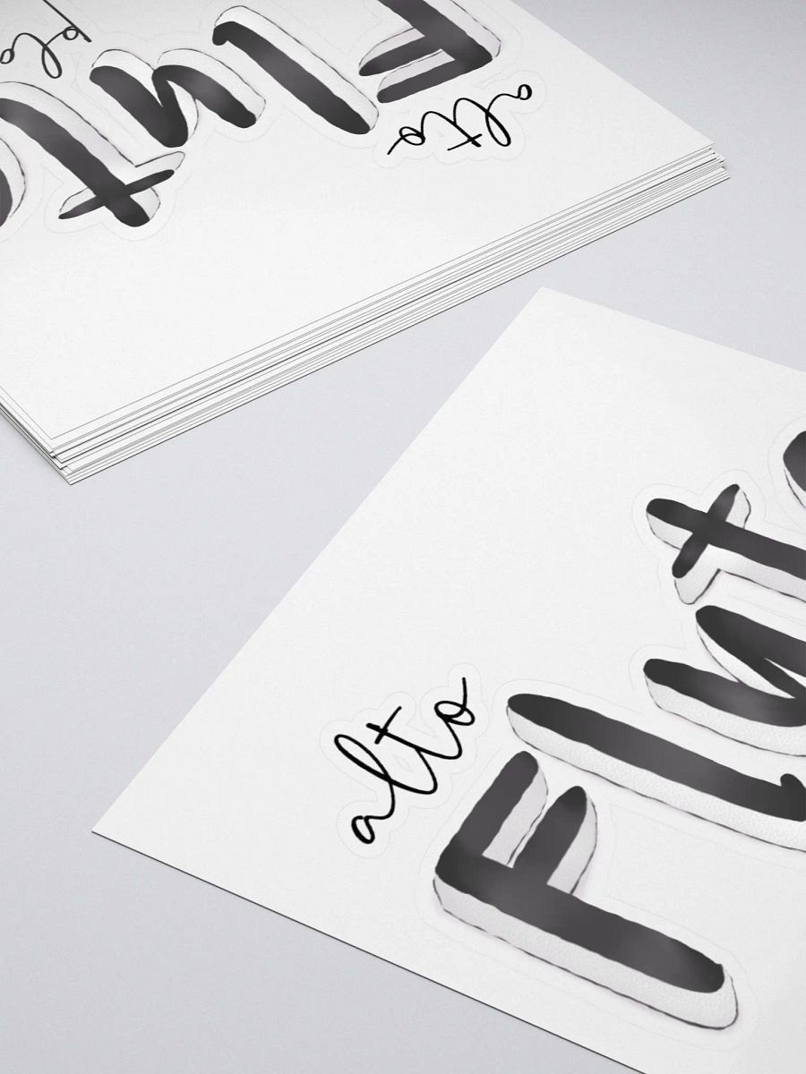 3D Alto Flute Player Typography Sticker product image (4)