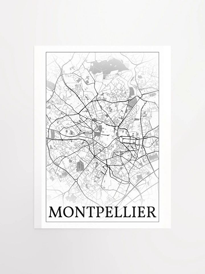 Montpellier, France, city map print product image (1)