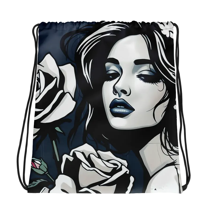 Monochrome Muse Drawstring Bag product image (1)